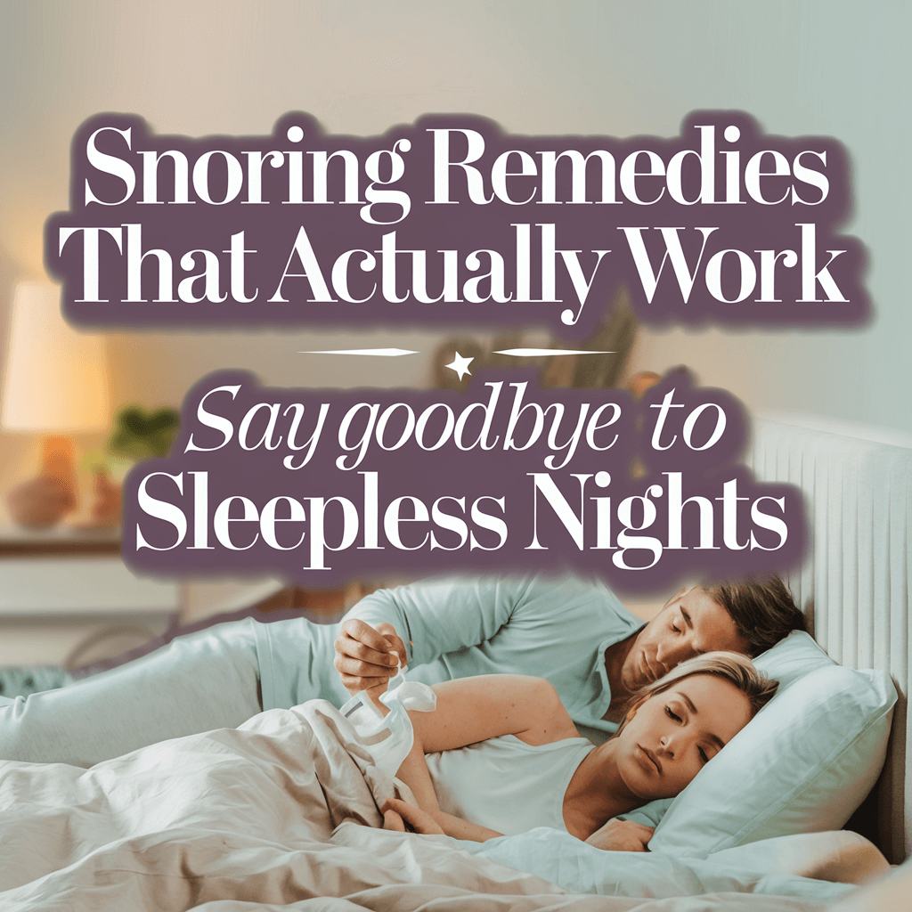 snoring remedies