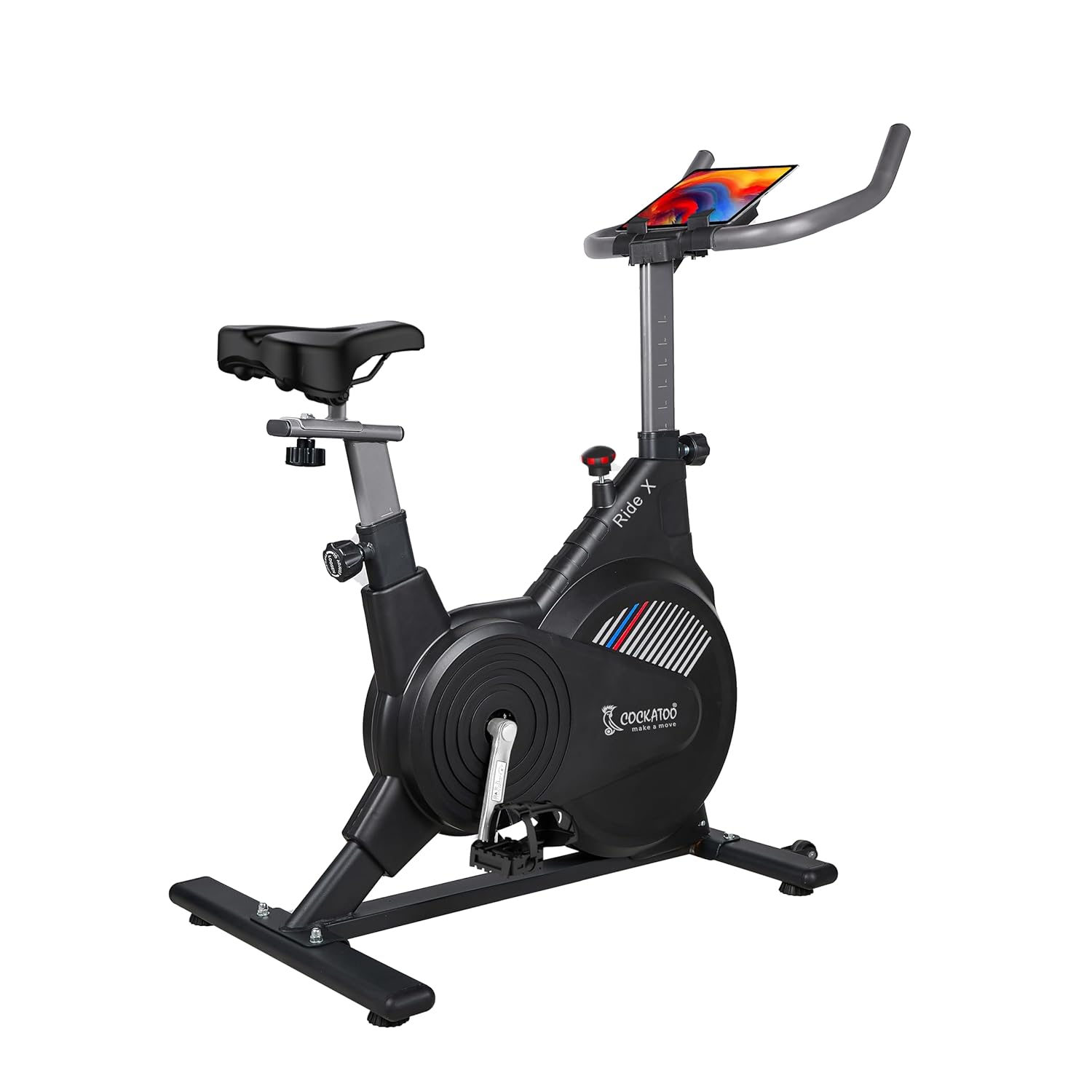 Cockatoo Ride-X 7Kg Fly Wheel Spin Bike, Exercise Cycle For Home With Adjustable Resistance & Gym Cycle For Home Workout|Max Weight Capacity: 120 kg (Black)