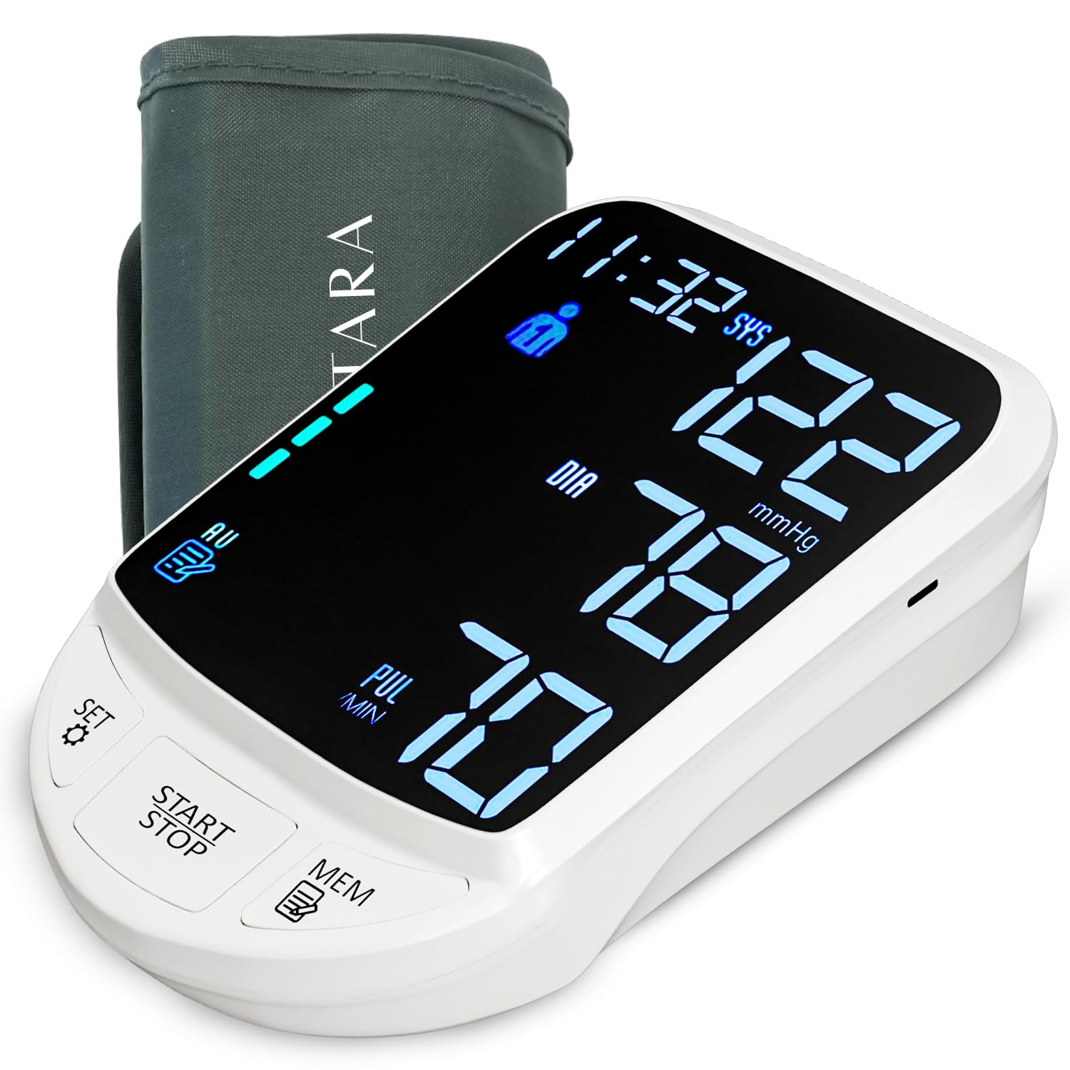 AGEasy (Max Group) Fully Automatic Digital Blood Pressure Monitor | 2 Years Warranty | Portable, Lightweight BP Machine for Monitoring Hypertension & Managing Heart Health| Arm Circumference (22-42cm)