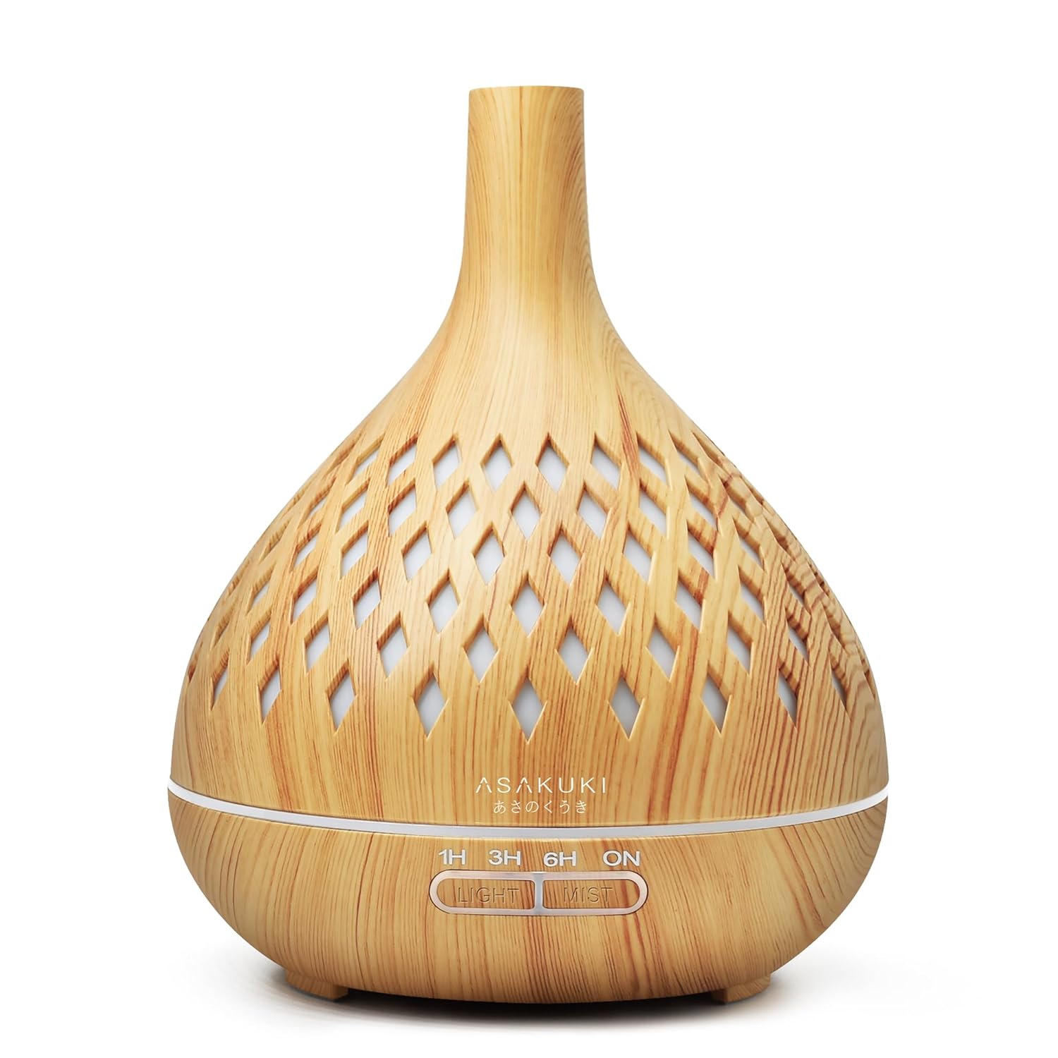 ASAKUKI Essential Oil Diffuser 400ML Aromatherapy Humidifier with 7-Color Light, Small Home Diffuser and Perfect for Relaxation (A-Yellow)