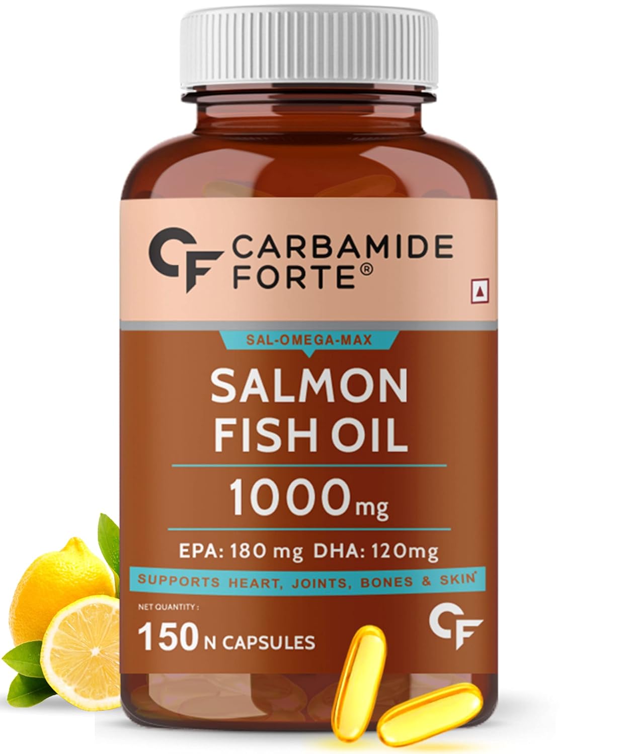 Carbamide Forte Salmon Fish Oil Omega 3 Capsule 1000 mg for Adults -Softgel Capsules 150 Count