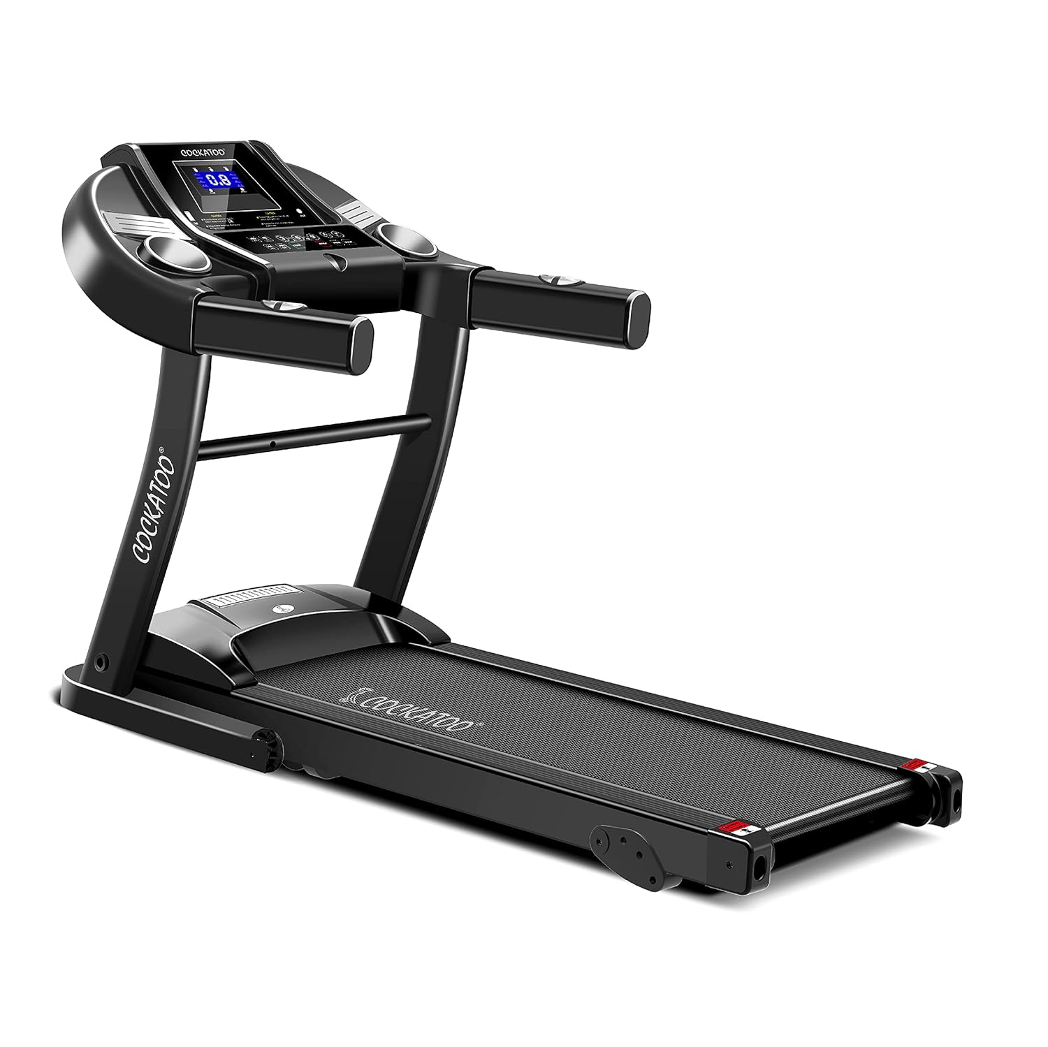 Cockatoo CTM-05 3HP Peak DC Motorized Treadmill for Home, with 3 Level Manual Incline, Max Speed 14 Km/Hr., Max User Weight 90 Kg, Black (DIY, Do It Yourself Installation, Black)