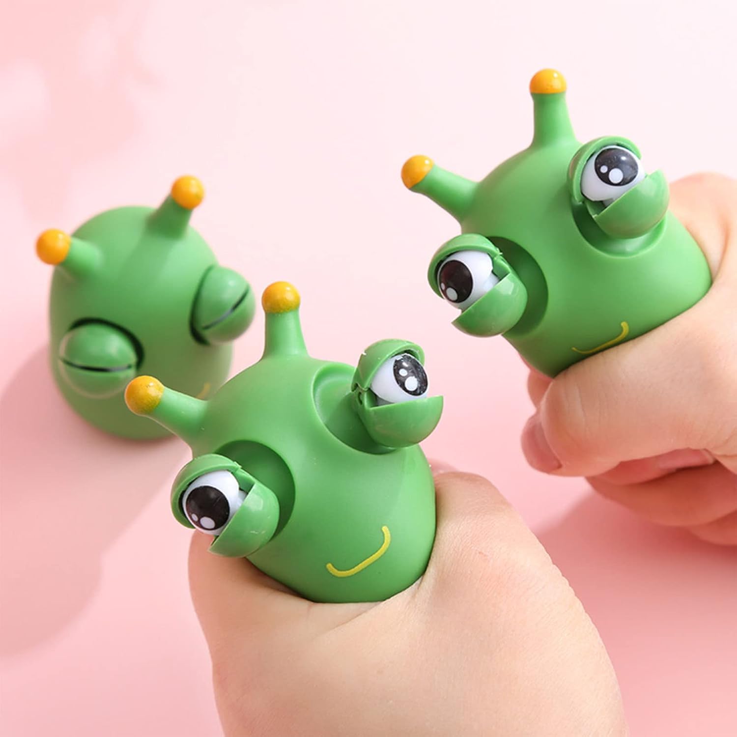 Eye Popping Stress Relief Caterpillar Toy/Grass Worm Toy/Squeeze Toy/Kids Fun Toy/Adult Stress Relief Toy/Soft Toy/Squeeze and Eye Popping Toy(KITT)