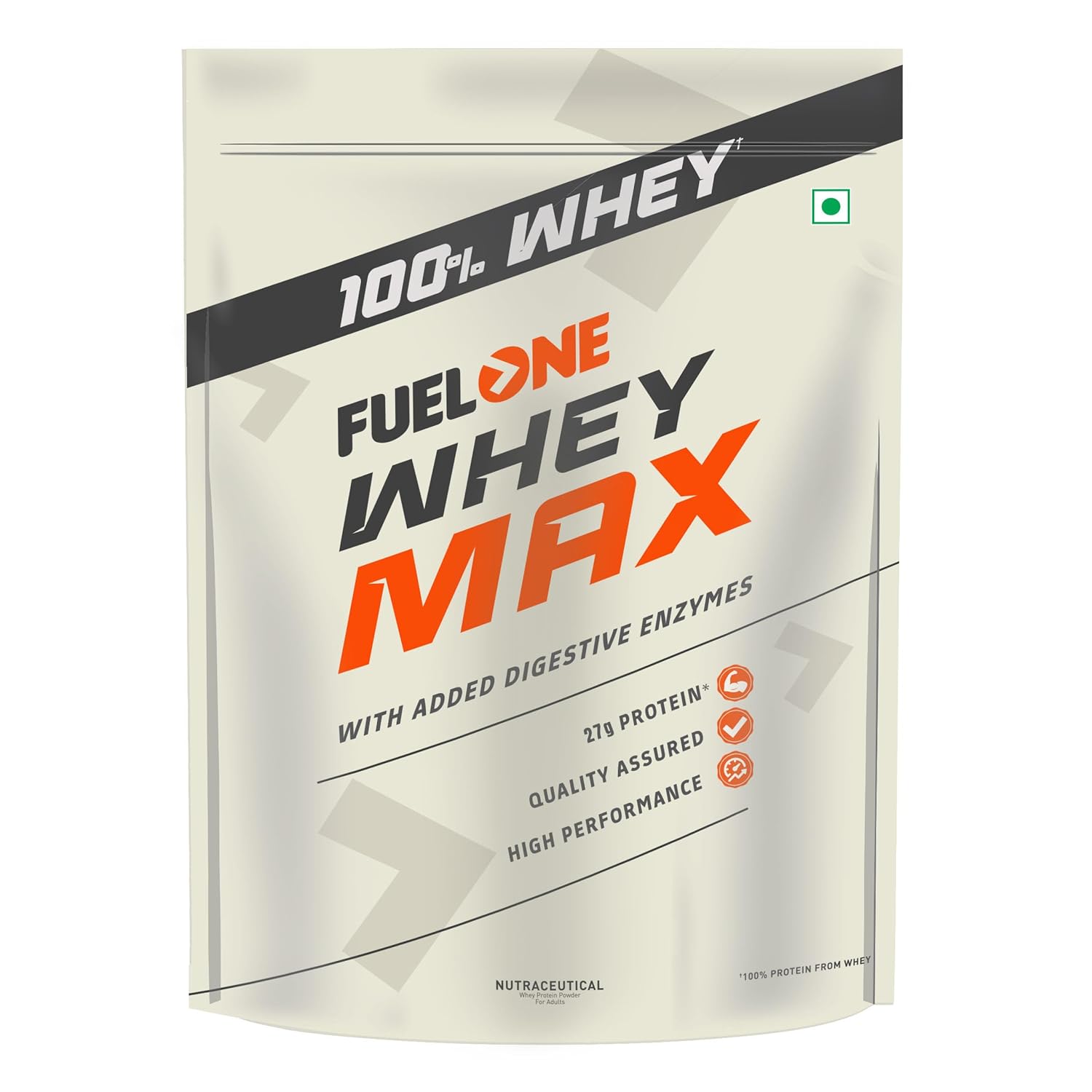 FUELONE Whey Max (Chocolate, 1kg / 2.2lbs) | Whey Protein Concentrate & Whey Protein Isolate | 27g Protein