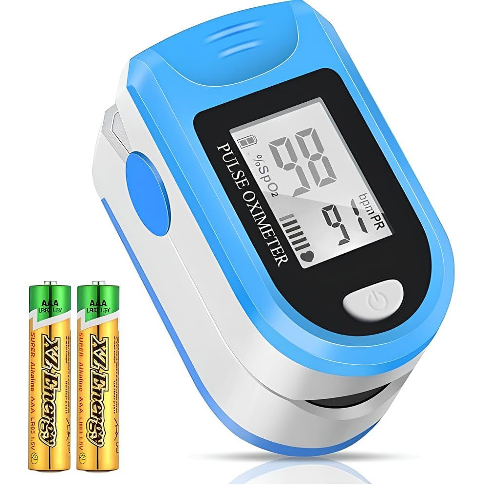 MCP BM1000A Pulse Oximeter with Oxygen Saturation Monitor, Heart Rate and SpO2 Levels Oxygen Meter with LED Display Pulse Oximeter