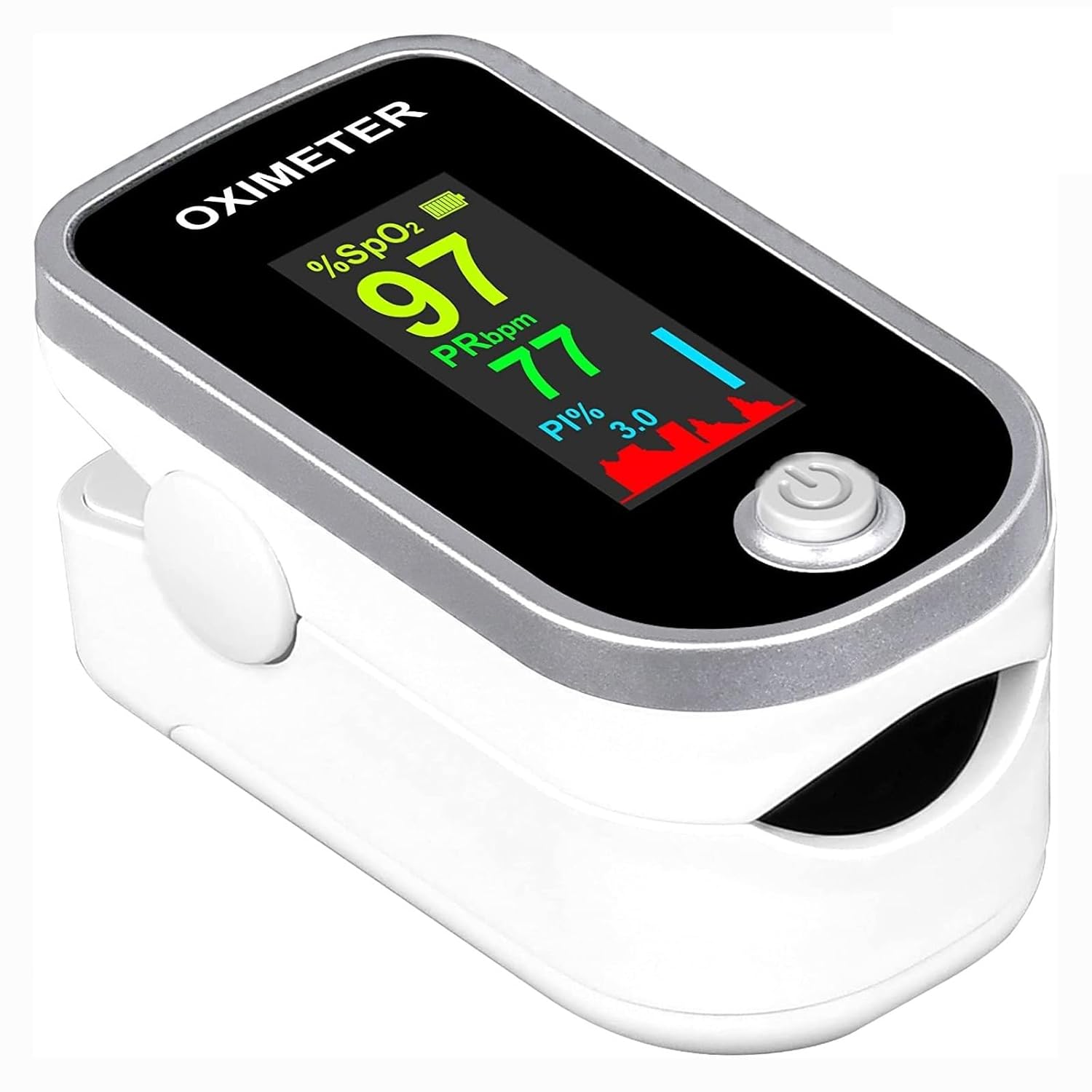 MCP OX201 Pulse Oximeter with Oxygen Saturation Monitor, Heart Rate Monitor (Black)