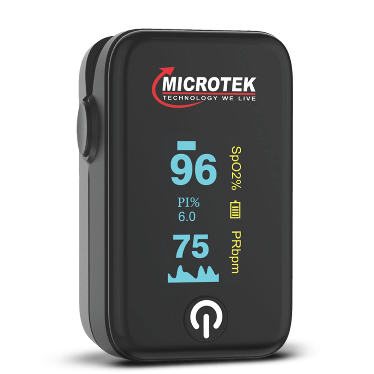 Microtek Pulse Oximeter with Oxygen Saturation Monitor, Heart Rate and SpO2 Levels Oxygen Meter with OLED Display