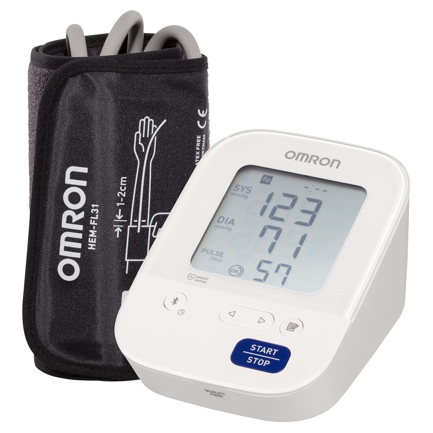 Omron HEM 7156 T Digital Blood Pressure Monitor with 360° Accuracy Intelli Wrap Cuff for All Arm Sizes Accurate Measurements and Bluetooth Connectivity