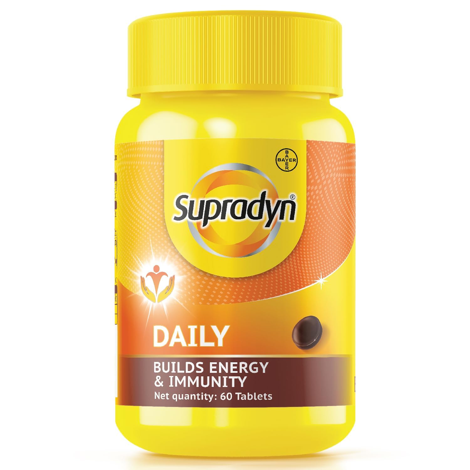 Supradyn Daily, India's No.1 Multivitamin (60 tablets) with Biotin, Vitamin C, Vitamin D3, Calcium, Zinc for Daily Immunity & 2X Energy for Men & Women