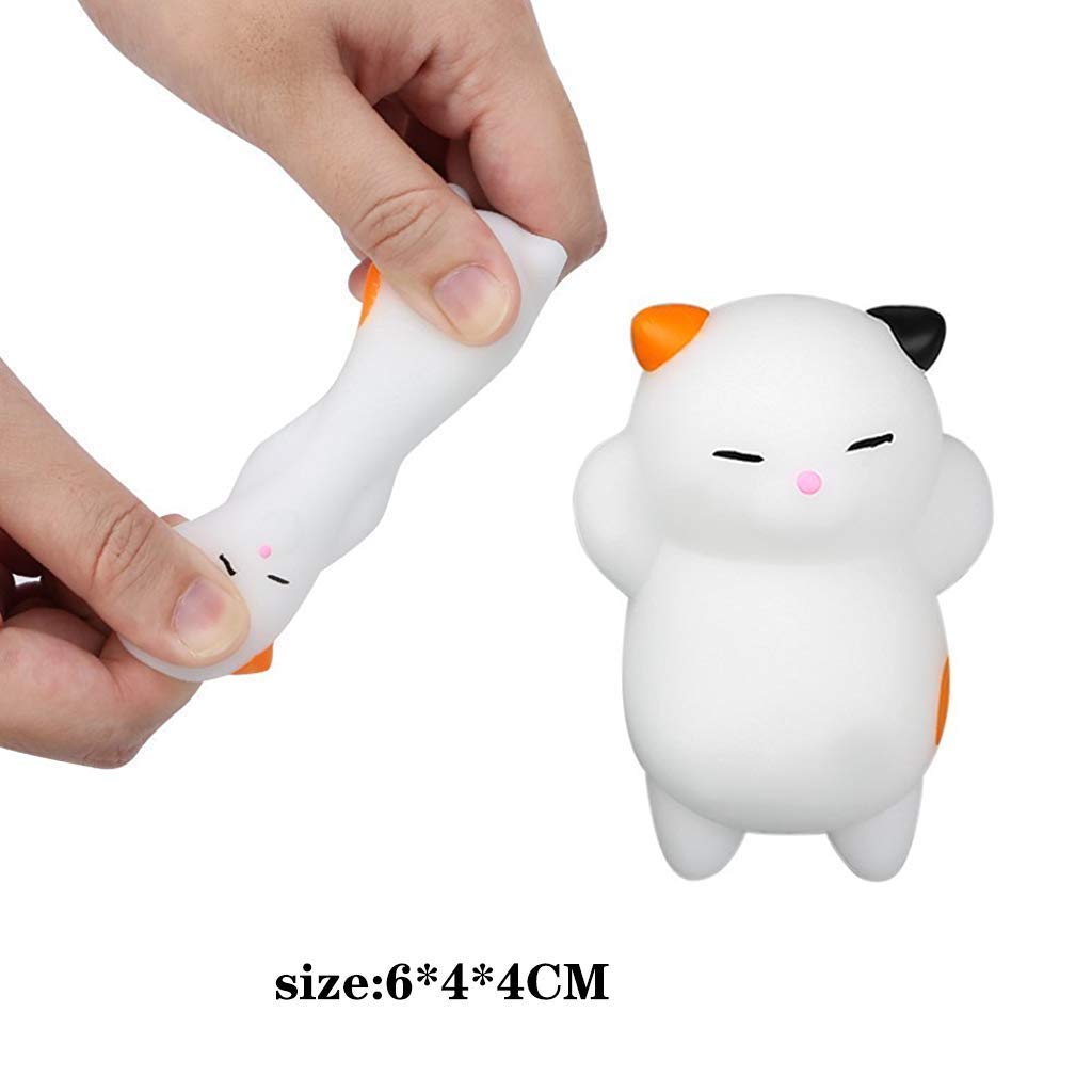 Sushi cat Cute Mochi Squishy Cat Squeeze Healing Fun Kids Adult Toy Stress Relief pack of 3