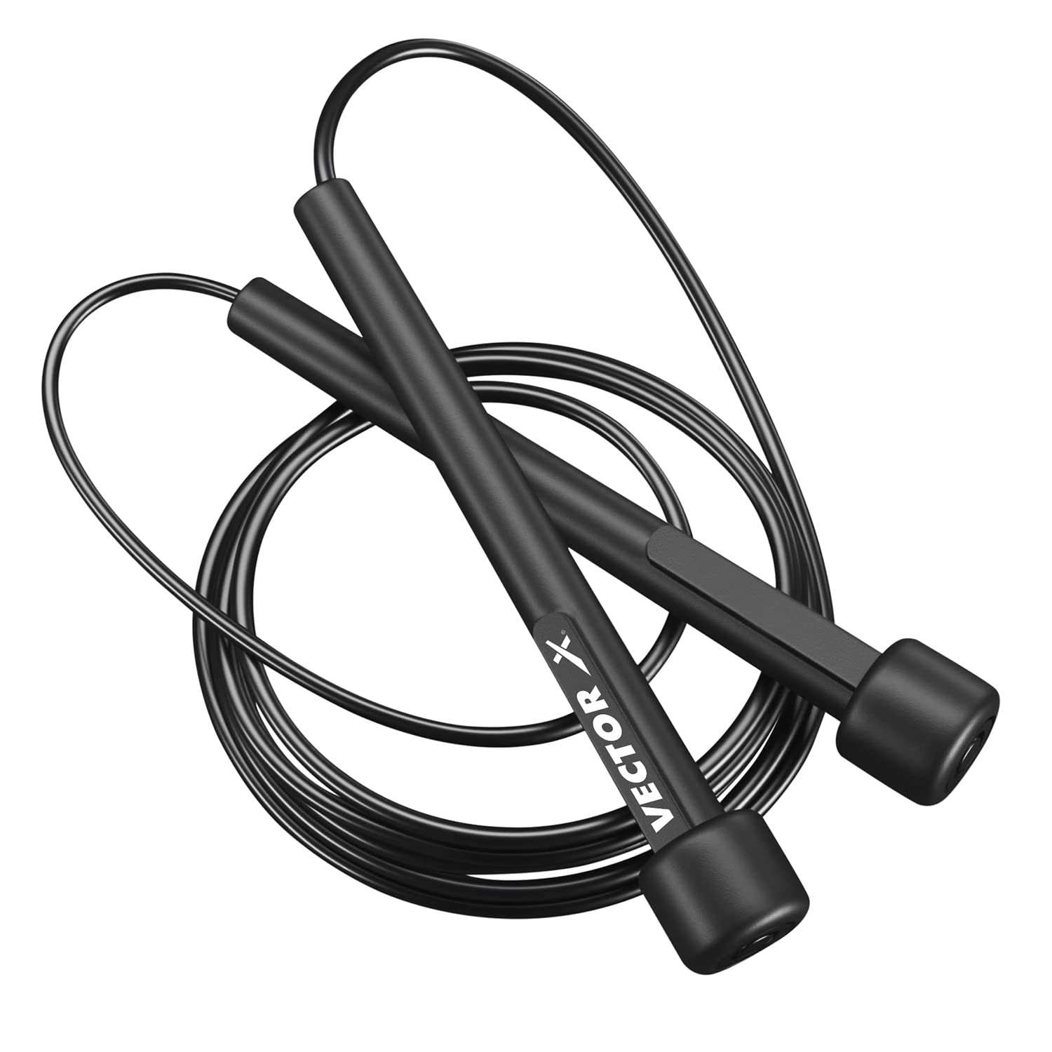 Vector X Lightweight Jump Rope for Fitness and Exercise - Adjustable Jump Ropes with Plastic Handles - Tangle-Free Skipping Rope for Crossfit, Gym, Cardio and Endurance Training - Jumping Rope