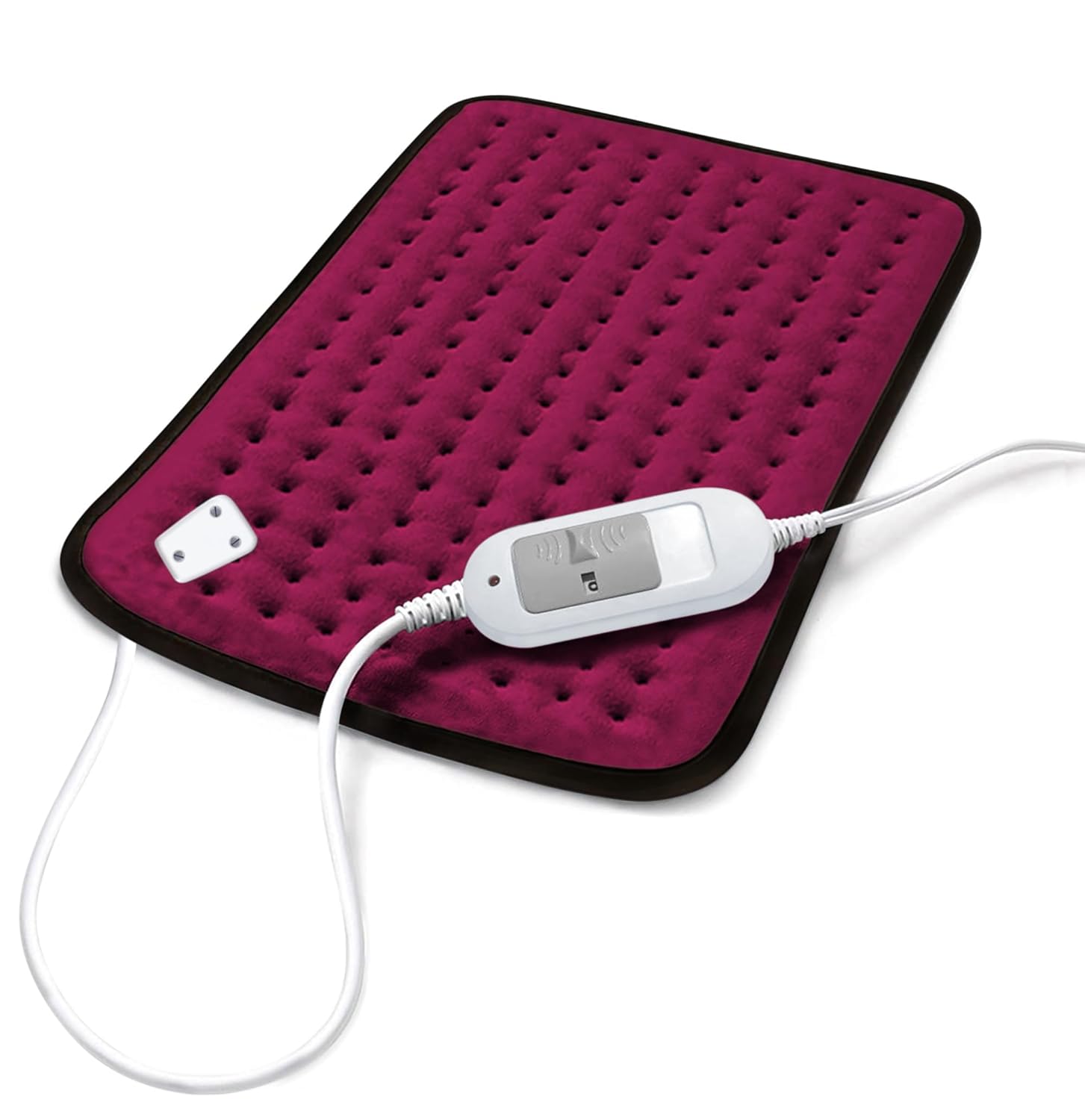 ADDMAX Electric Heating Pad - Orthopaedic Lower Back Heat Therapy Waist Belt for Pain Relief of Abdominal Stomach Lumbar Foot knee Neck Muscle Strain etc- Wine