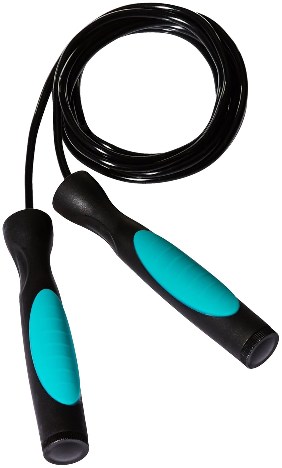 Amazon Basics Polyvinyl Chloride (PVC) Skipping Jumping Rope for Men and Women, with Adjustable Height Speed for Exercise & Fitness (Black)