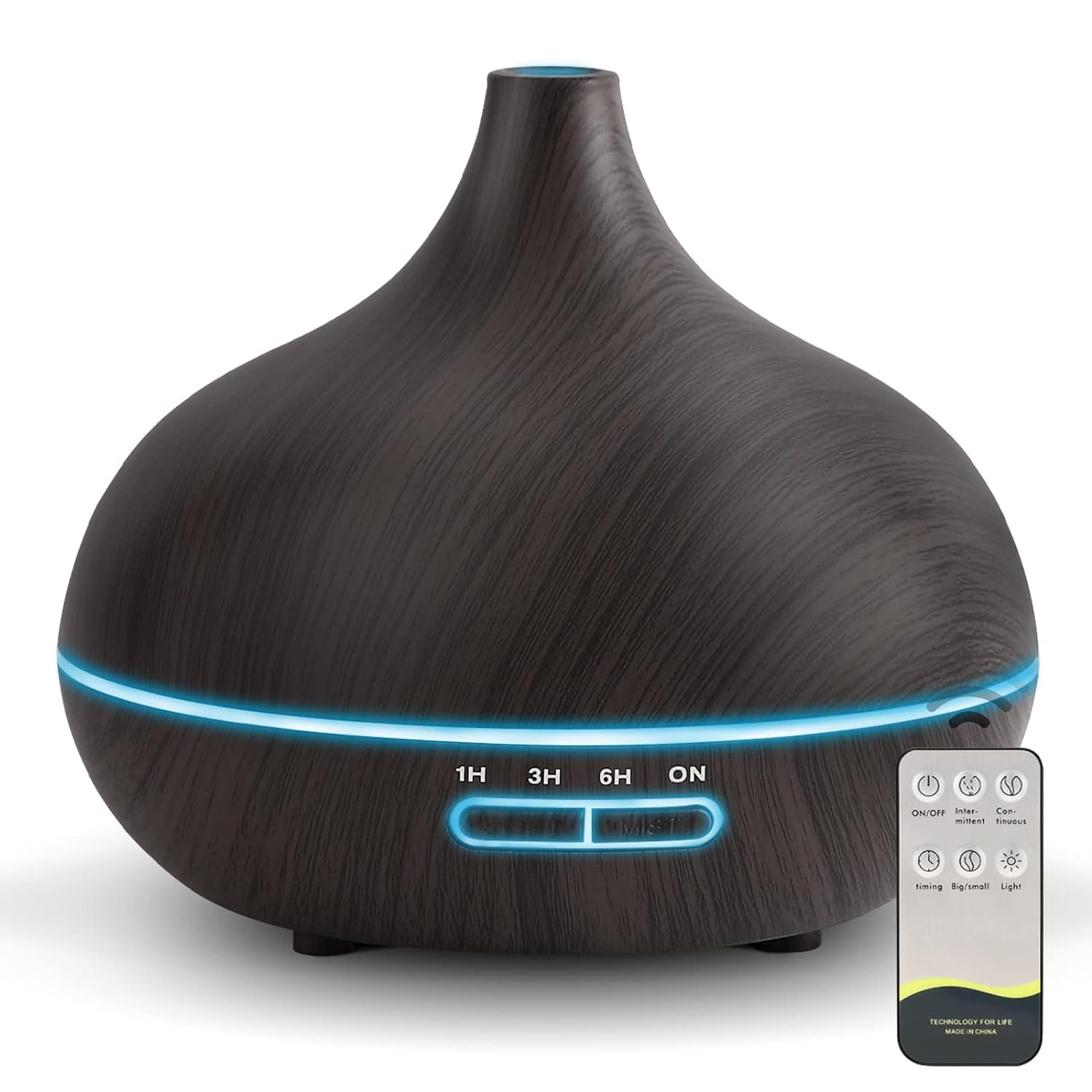 Aroma Diffuser 500ML Timing with Adjustable Mist Mode Diffusers for Cool Mist Essential Oil Diffuser 7-Color Changing Led Humidifier Scented Oil Diffuser for Office Home Bedroom Living Room (Noch)