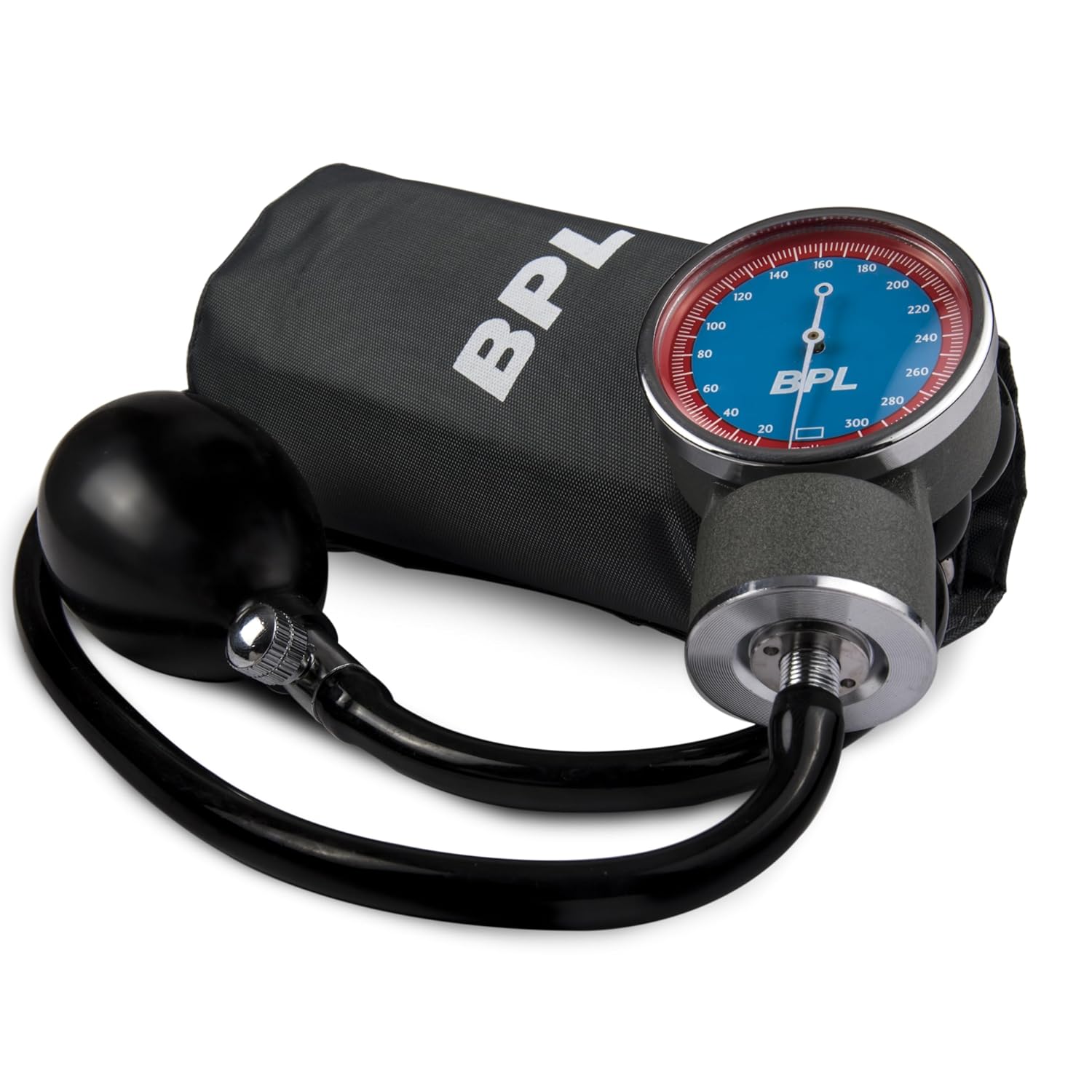 BPL Medical Technologies Manual Large Dial Aneroid Sphygmomanometer Blood Pressure Monitor - Gray