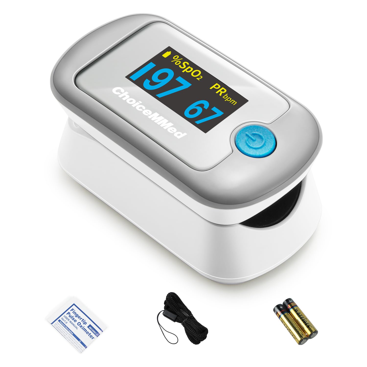 ChoiceMMed MD300CN330 FingerTip Pulse Oximeter | Pulse Rate | Oxygen Saturation | High Accuracy | Easy Operate