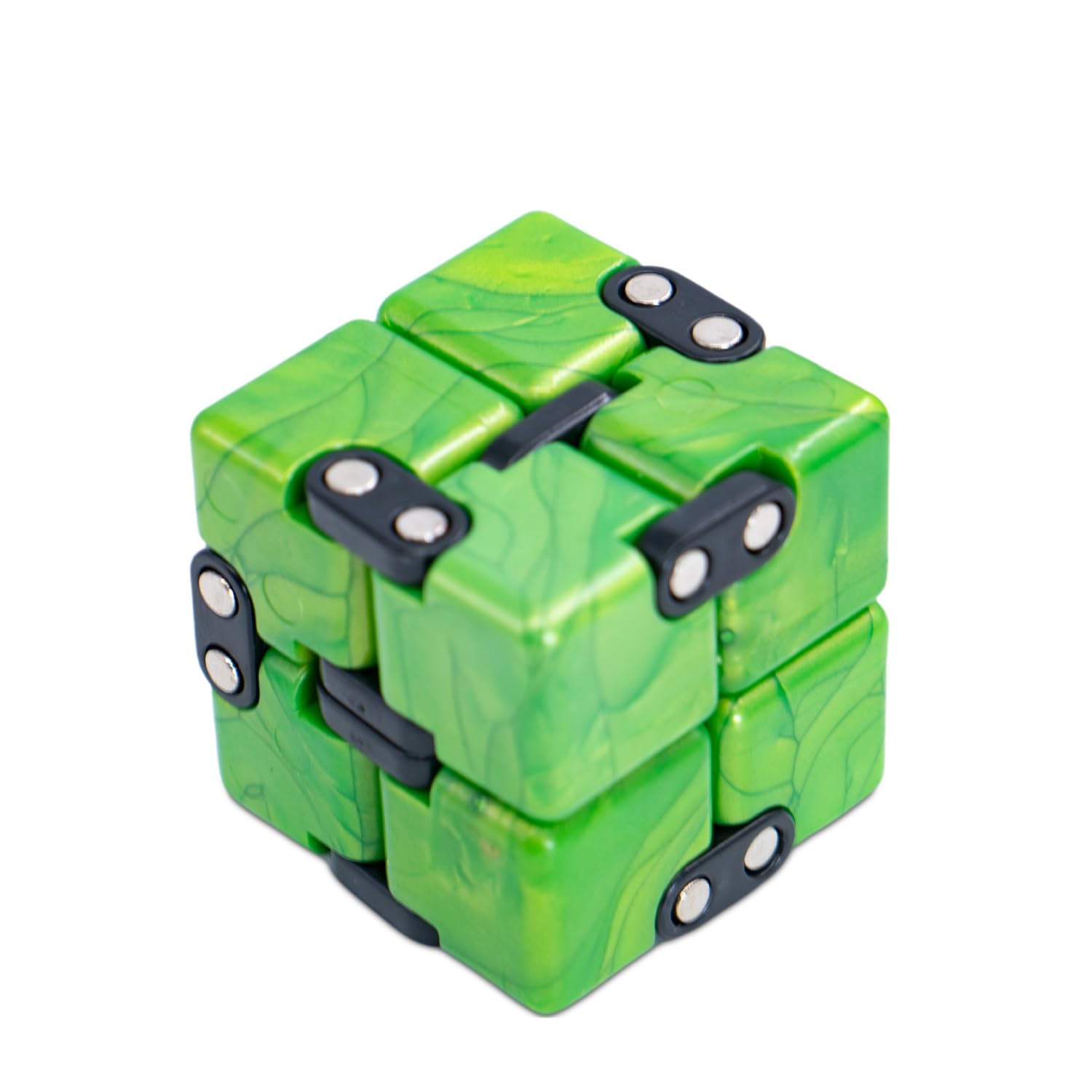 Cubelelo Drift Infinity Cube (Green) | Magic Puzzle Cool Mini Gadget for Stress and Anxiety Relief for Kids and Adults | Desk Finger Flip Toy for Fun and Game | for Ages 3 Years and Above