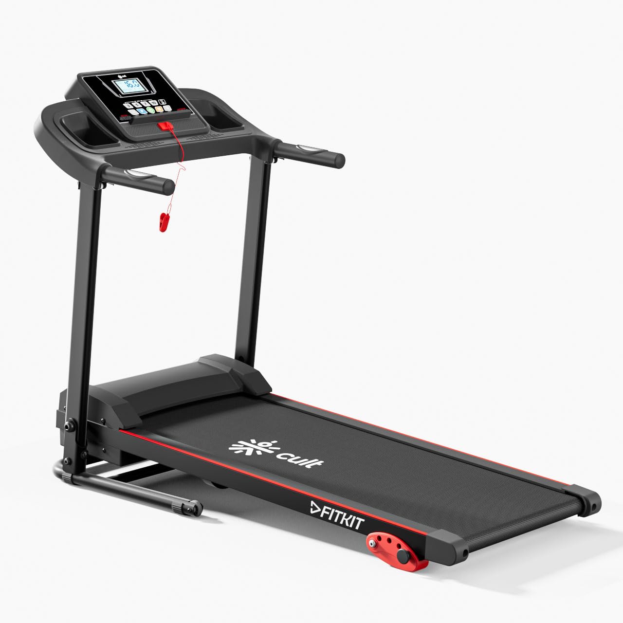 Fitkit SX11 2.5HP Peak, Max Weight: 100 Kg, Manual Incline Motorized Treadmill for Home Gym Fitness & 1 Year Warranty, Black