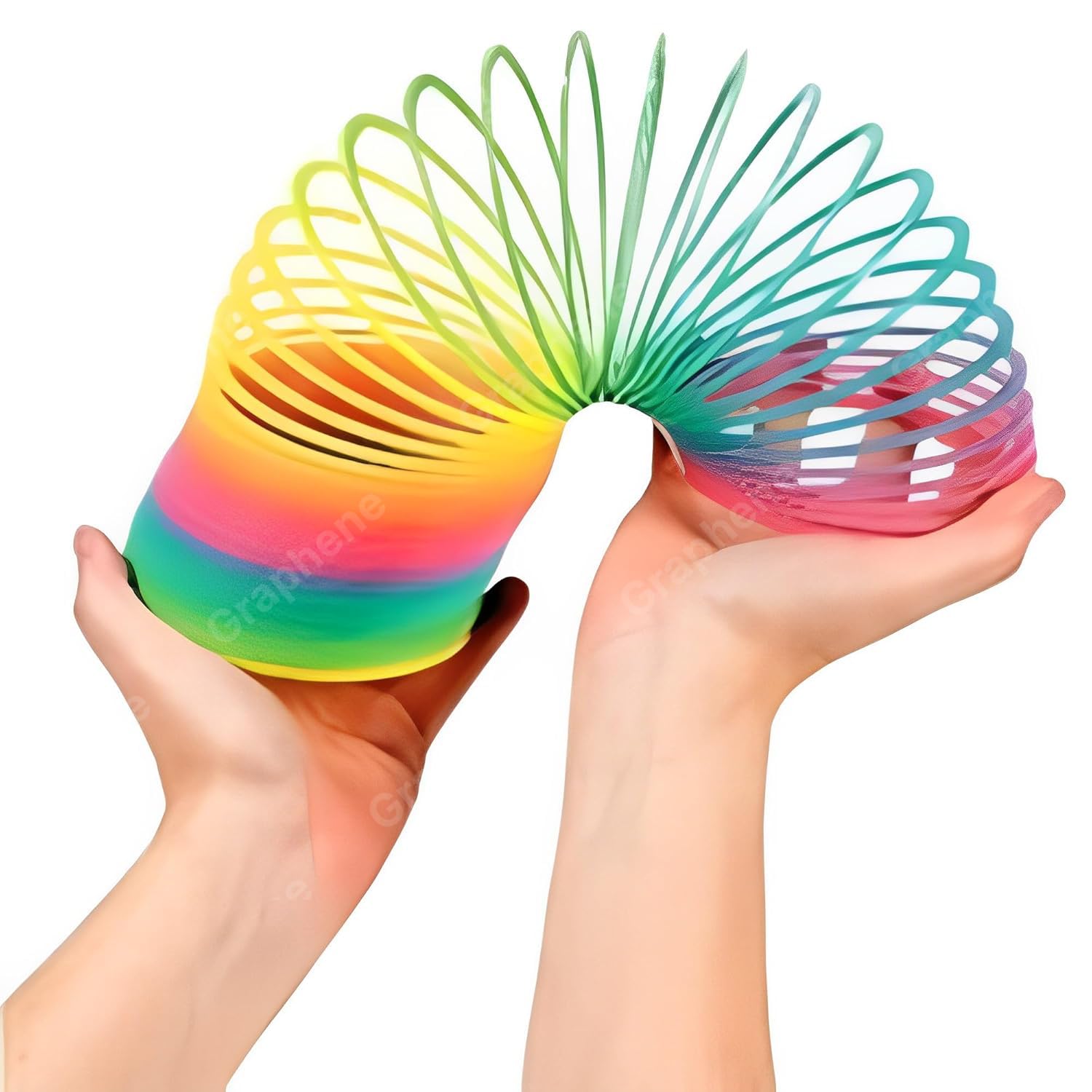 Graphene Rainbow Spring Fun Activity Stress Relief Toy for Kids Adults of All Age Group, for Birthdays, Compact and Portable Easy to Carry