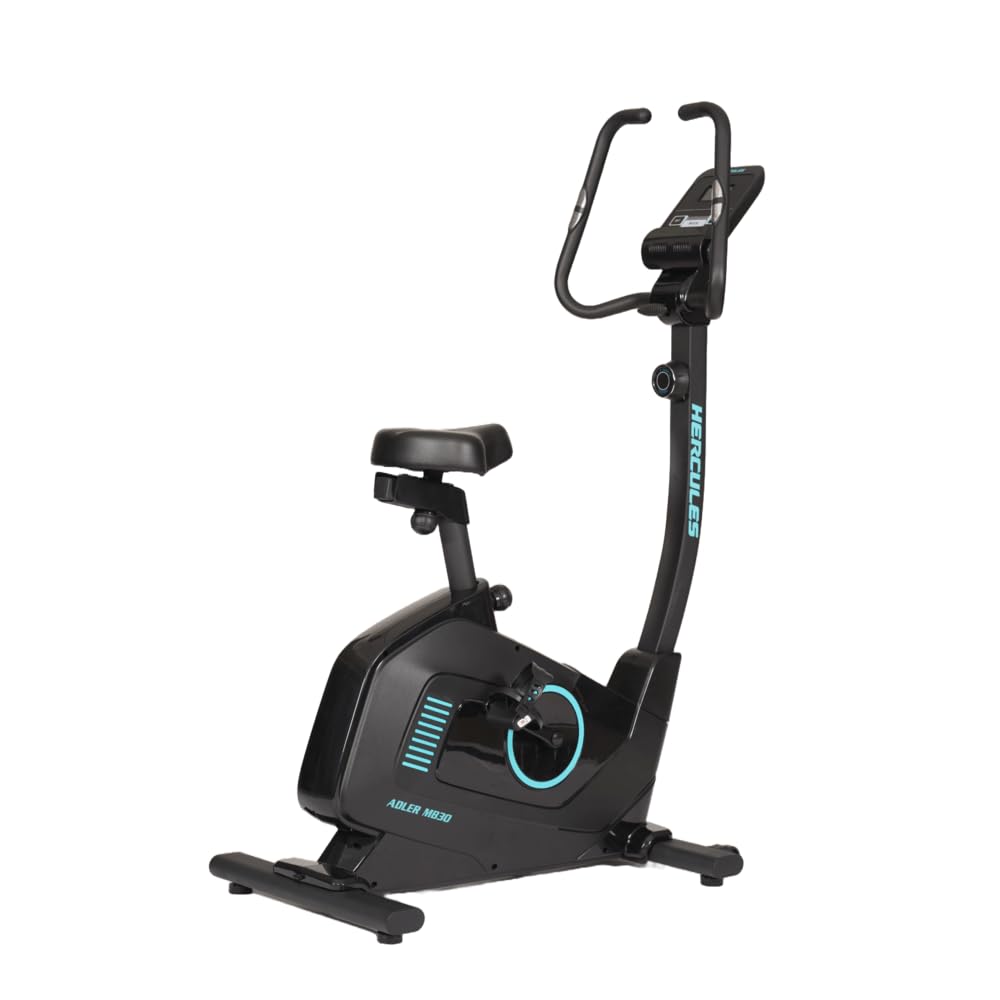 Hercules Fitness Adler MB30 upright Bike | Indoor bike Exercise Cycle for home use | Magnetic Resistance |Heart rate sensor |Home Gym Equipment | Cardio Gym