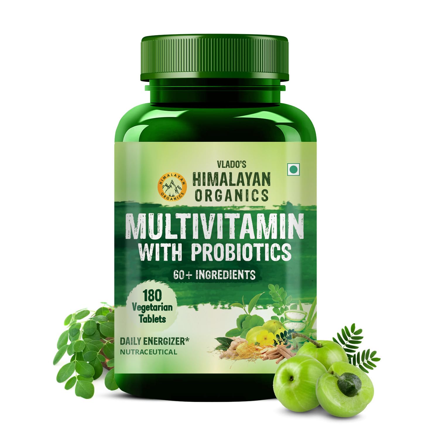 Himalayan Organics Multivitamin for Men & Women with 40 Ingredients - 180 Tablets - with Probiotics