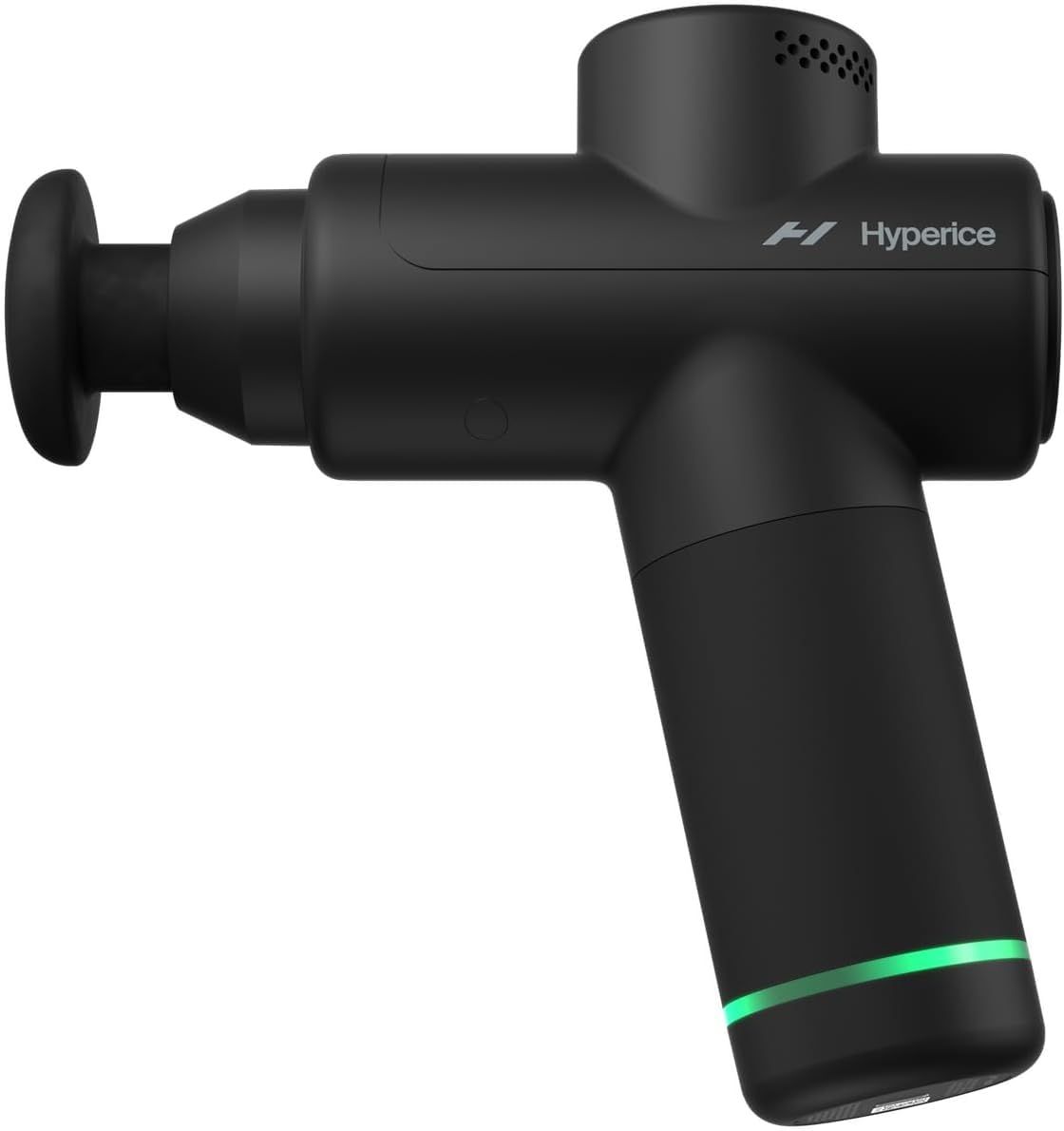 Hypervolt Go 2 in Black - Featuring Quiet Glide Technology - Handheld Percussion Massage Gun | 3 Speeds, 2 Interchangeable Heads | Helps Relieve Sore Muscles and Stiffness