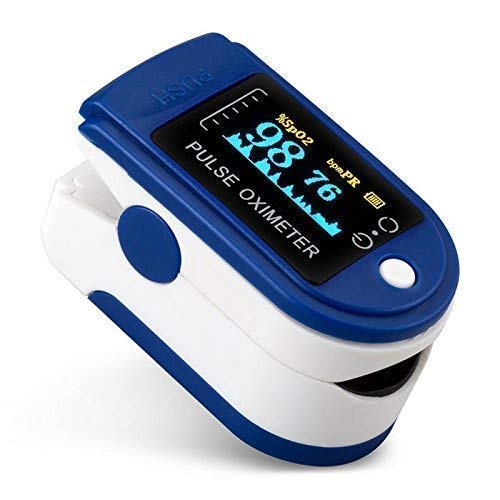 MACPLUS Pulse Oximeter Fingertip, Blood Oxygen Saturation Monitor Fingertip, Blood Oxygen Meter Finger Oximeter Finger with Pulse, O2 Monitor Finger for Oxygen…, Blue