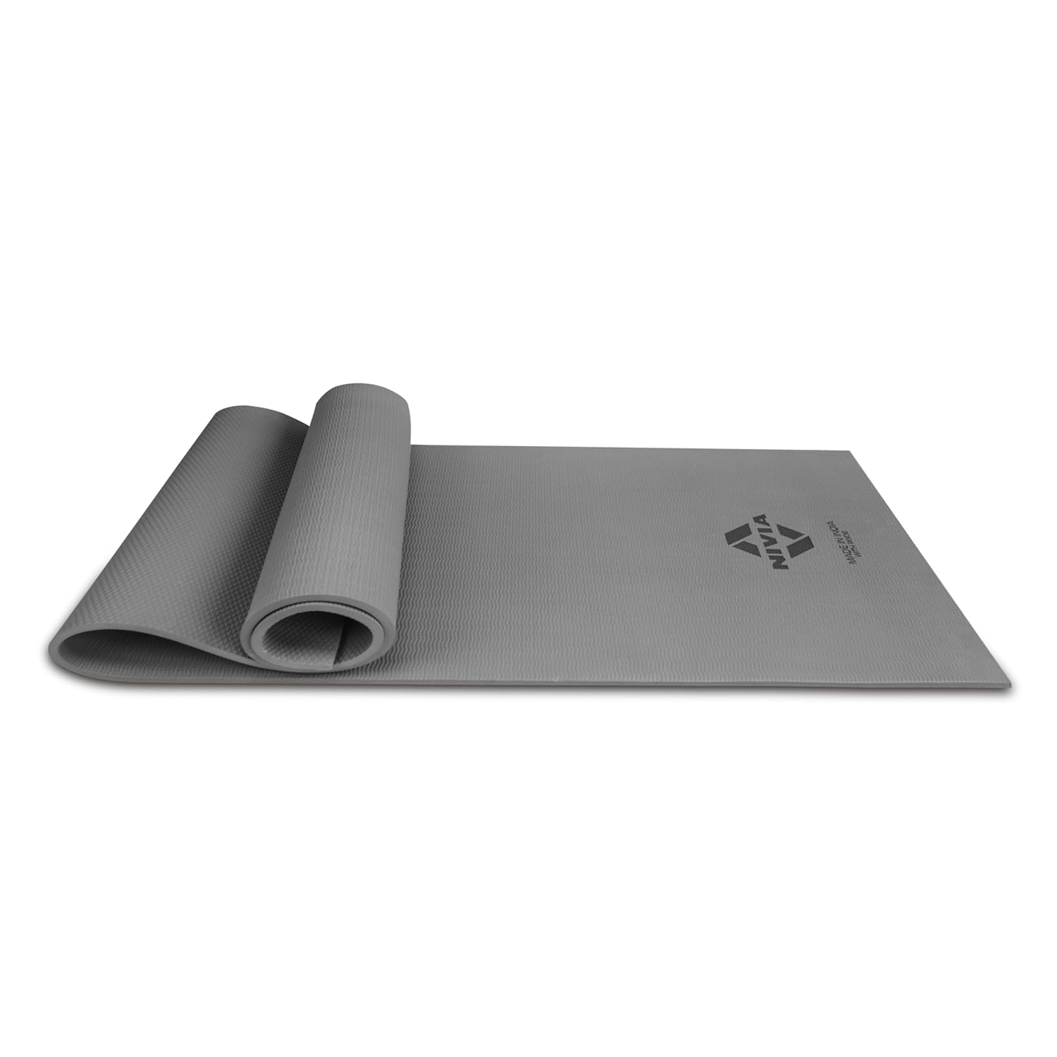 Nivia Anti Skid Yoga Mat for Men & Women, Exercise Mat for Home Workout, Yoga Mat for Women, Gym Exercise Mat (180x60x0.4CM) Grey