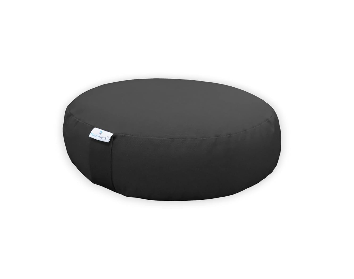 NutriBuck® Buckwheat Zafu Round Shape Meditation Yoga Cushion Filled With Buckwheat Hulls, This Stylish Cushion Enhances Comfort, And Mindfulness In Your Meditation Journey. (Grey - 16" X 4.5")