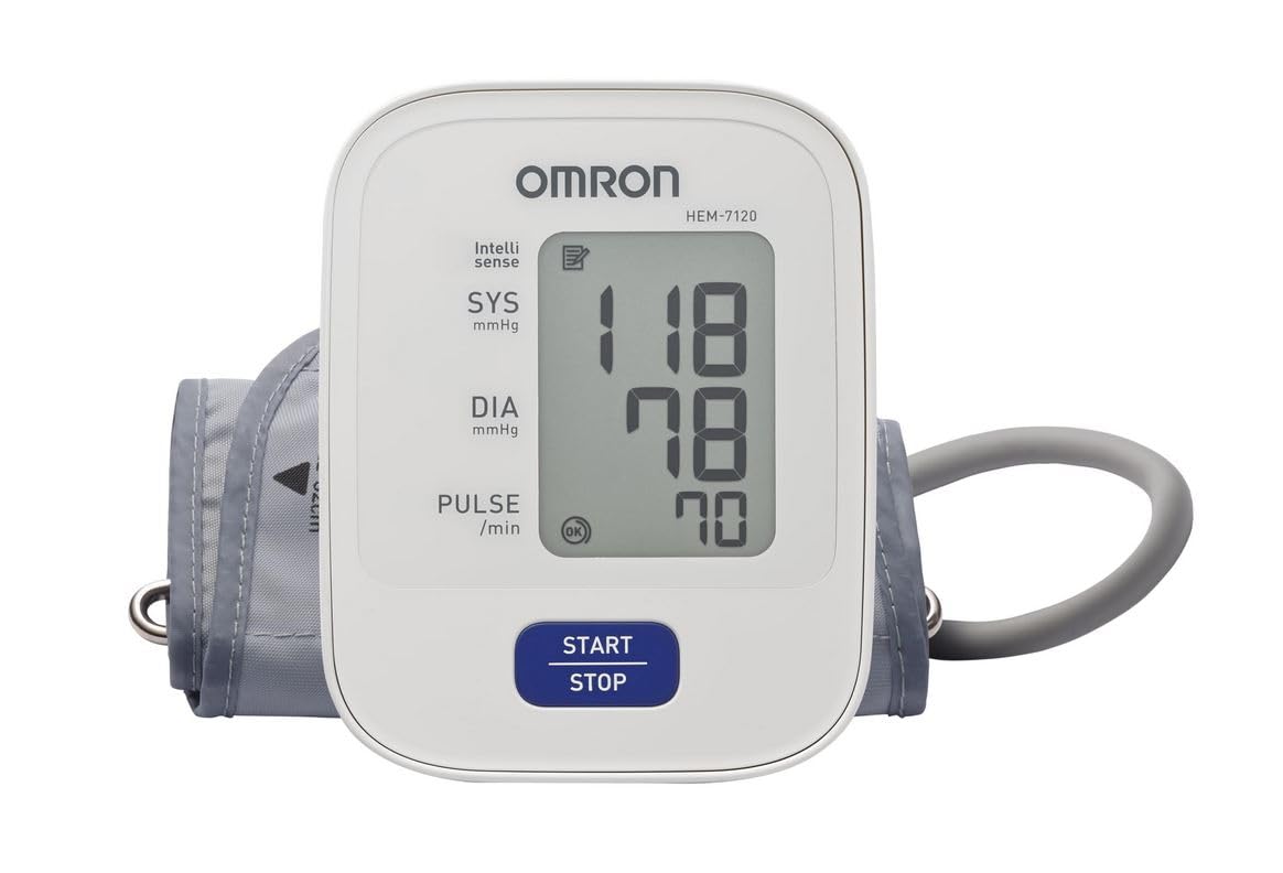 Omron HEM 7120 Fully Automatic Digital Blood Pressure Monitor With Intellisense Technology For Most Accurate Measurement - Arm Circumference (22-32Cm)