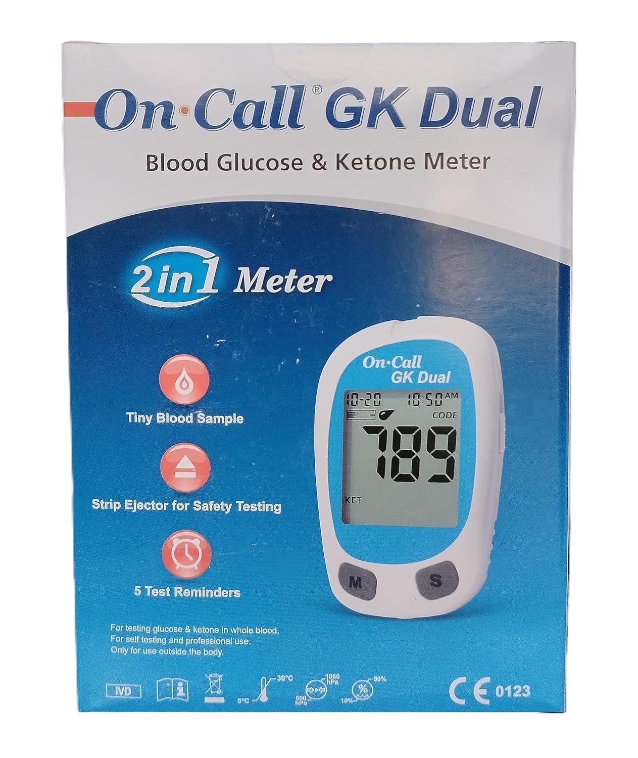 On call GK blood glucose and Ketone testing only meter by navnihaal