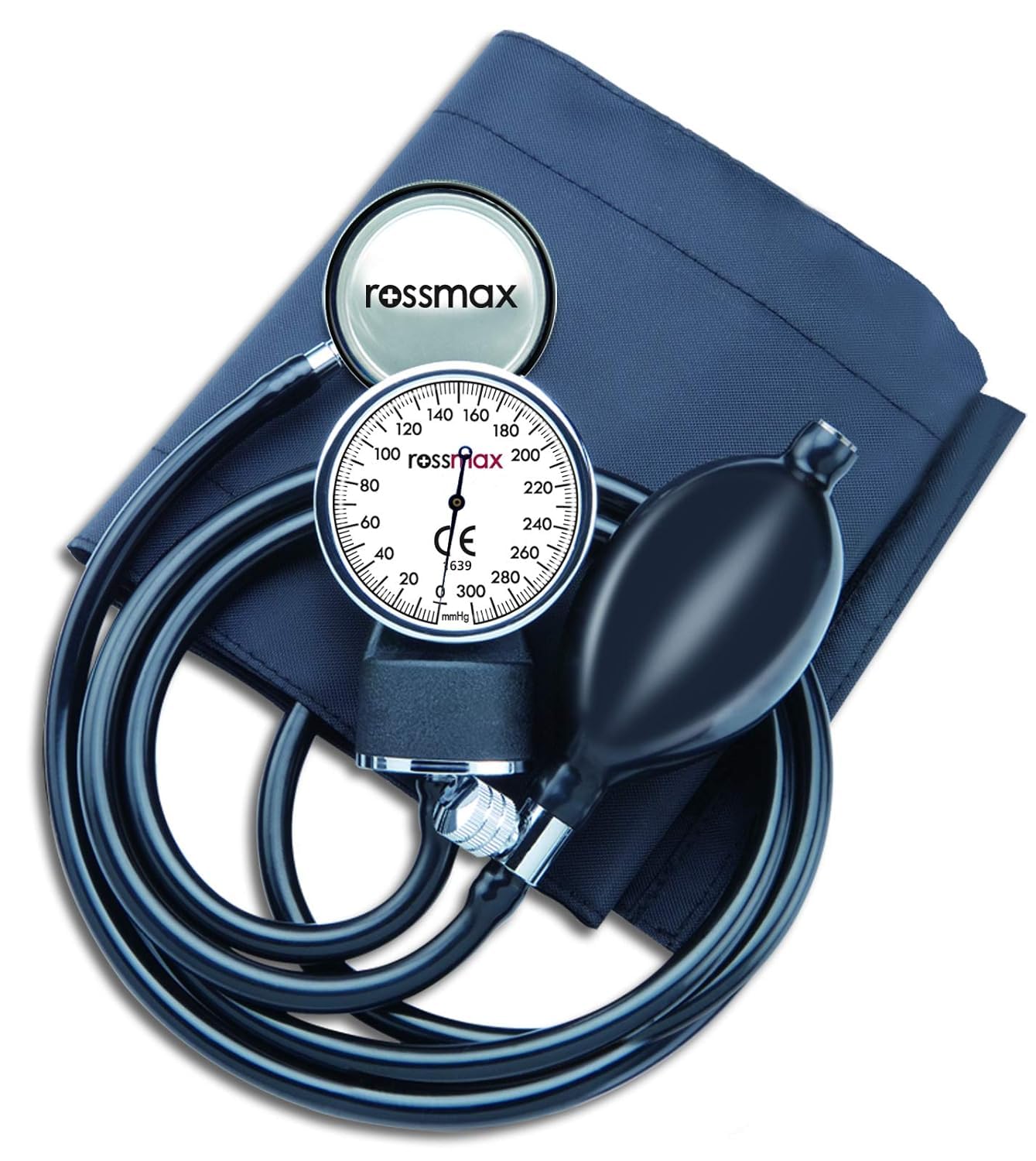 Rossmax GB102 Aneroid Blood Pressure Monitor Sphygmomanometer with Stethoscope (Black)