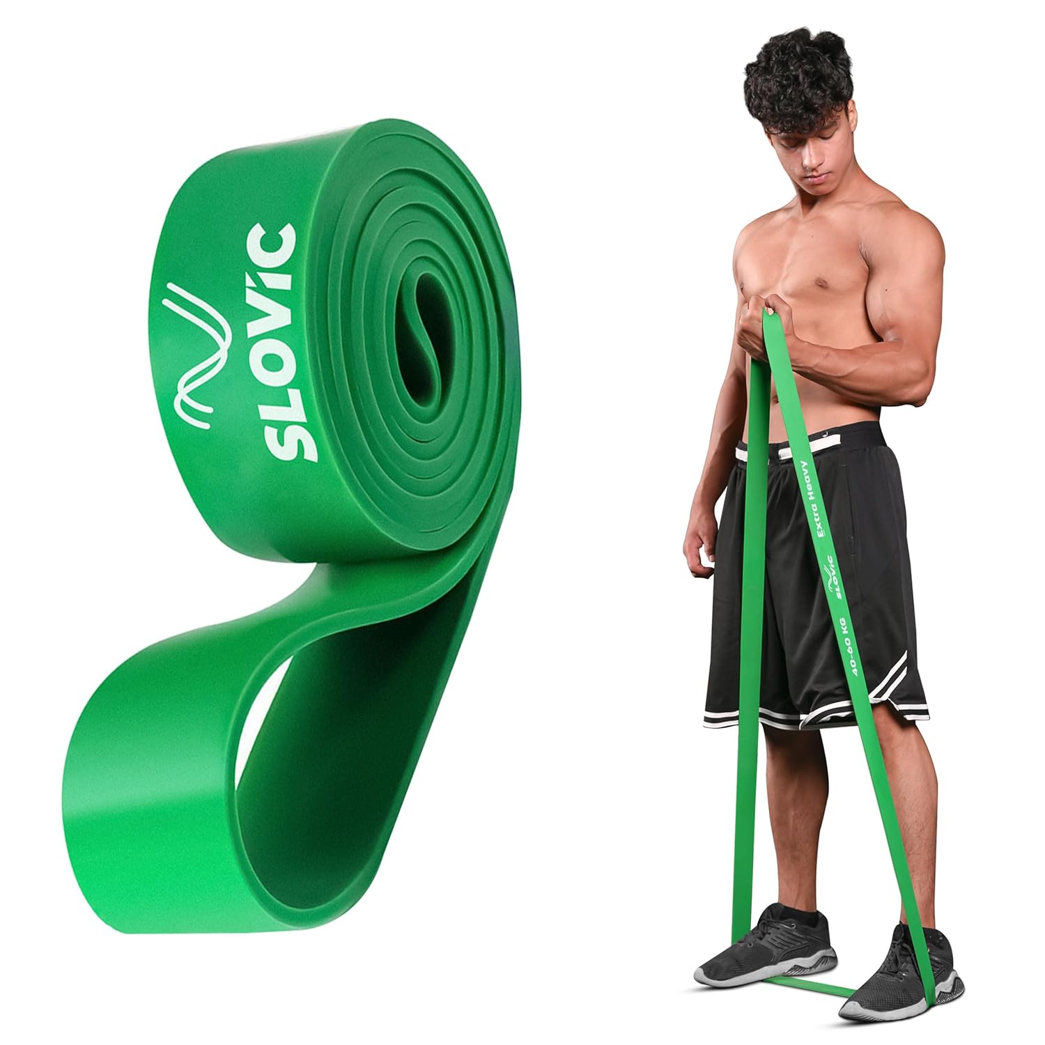 SLOVIC Resistance Bands for Men and Women(40-60Kg) | Resistance Band Set & Exercise Bands for Workout | Resistance Band for Pull Up | Gym Equipment for Home Workout| Natural and Unbreakable Rubber