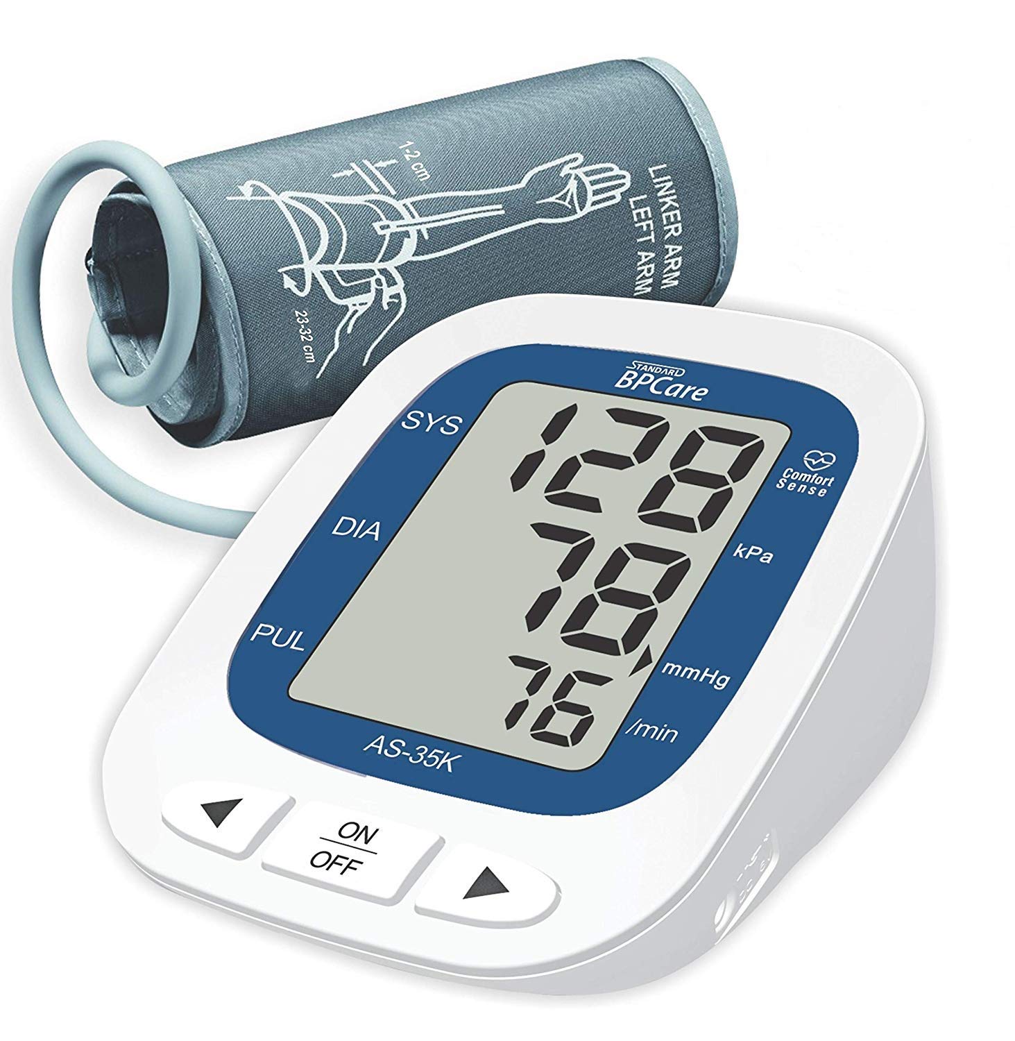 STANDARD BPCare Plus (Model: AS-35K) Blood Pressure Monitor (Blue & Royal White)