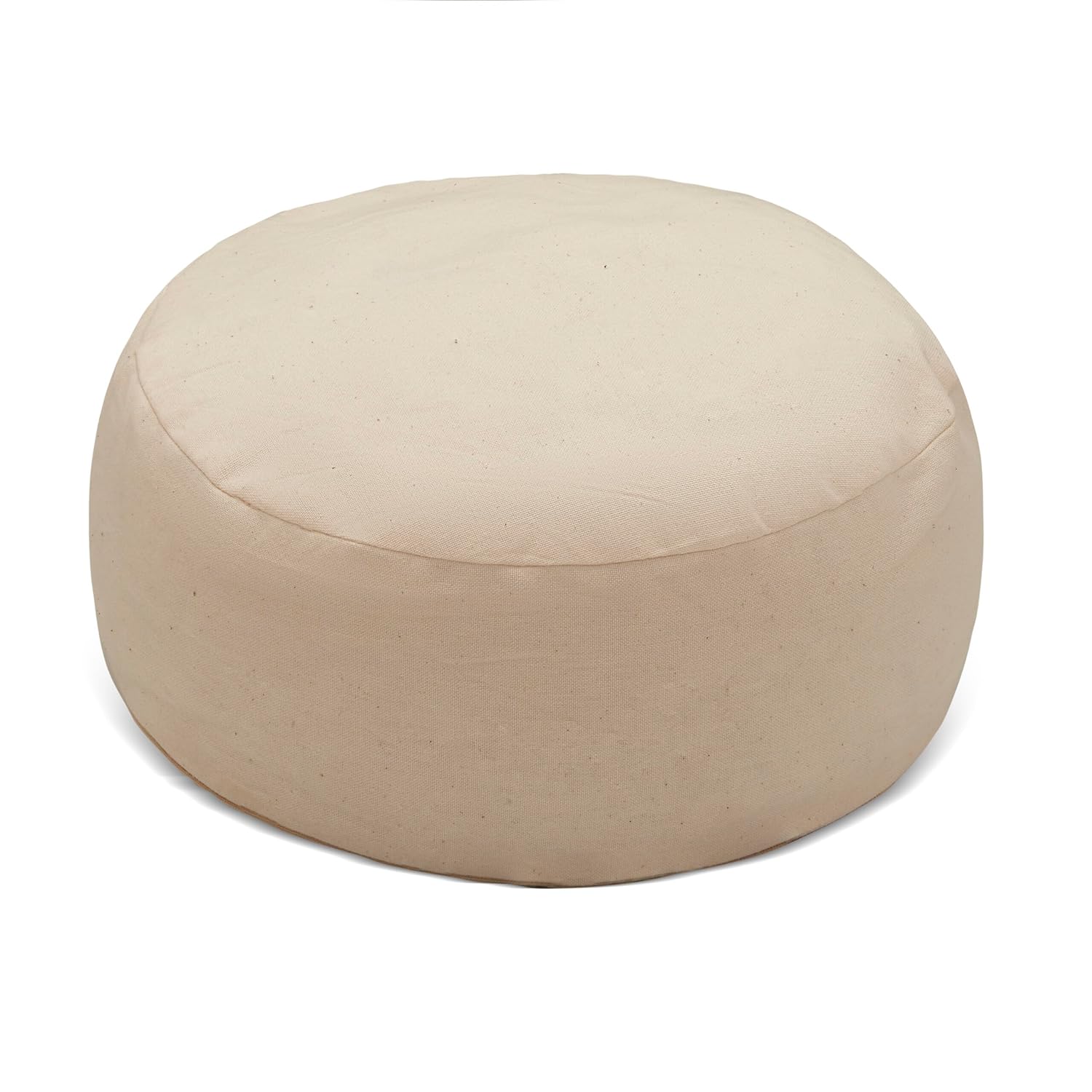 Sarveda Hi-Zafu Meditation Cushion Filled with Buckwheat Hulls | Ivory