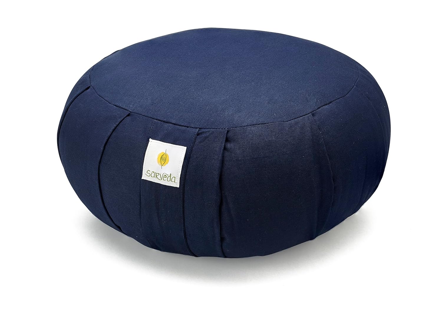 Sarveda Round Zafu Meditation Cushions | Organic Cotton | Yoga (Navy Blue)