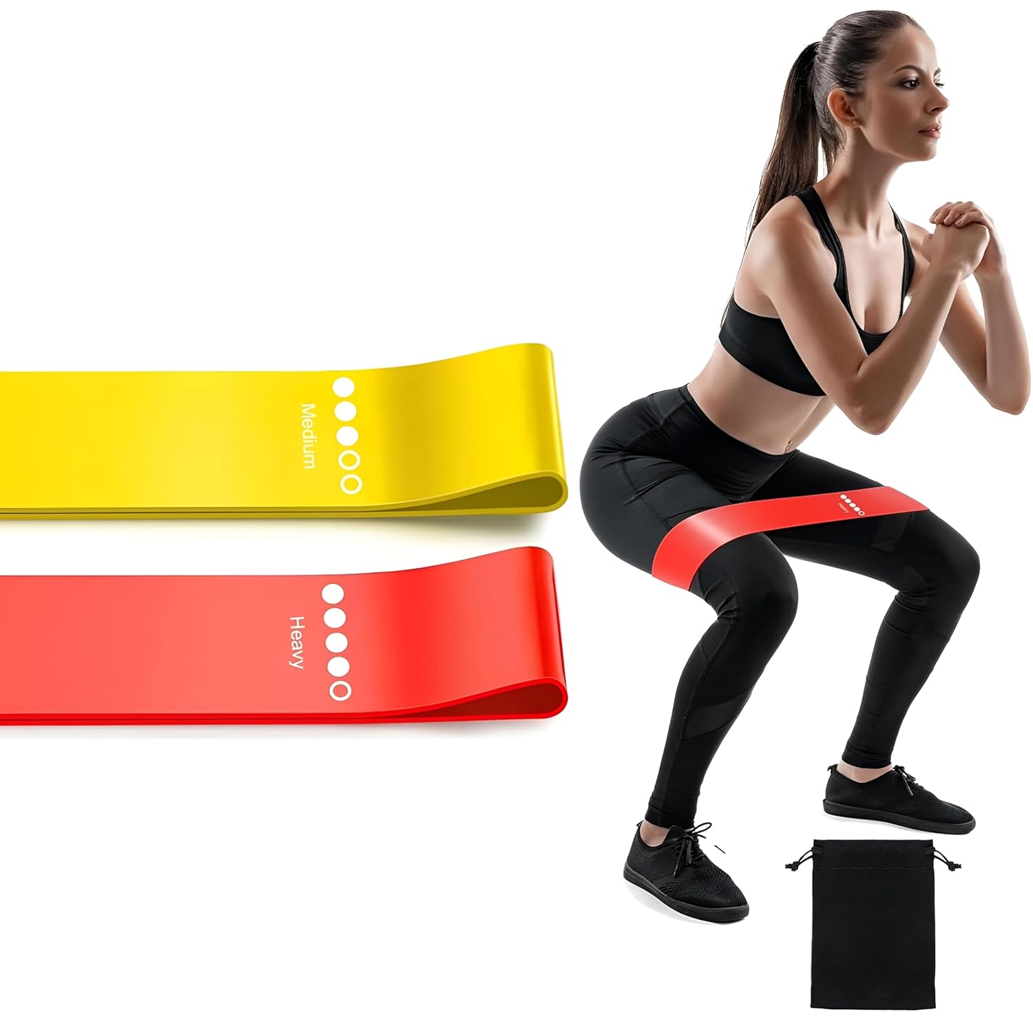 VERAT Resistance Band (2 Piece Set) - Stretch Bands for Exercise, Physical Therapy, Yoga - Elastic Bands, Long Stretching Rubber - Track & Field Accessories, Fitness Training, Home Gym for Adults