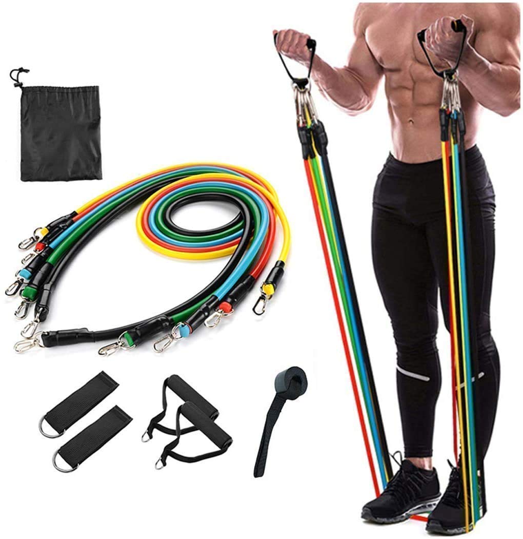 YETI Resistance Exercise Bands with Door Anchor, Handles, Waterproof Carry Bag, Legs Ankle Straps for Resistance Training, Physical Therapy, Home Workouts, Resistance Band Rambler 20 oz (Multi-Color)