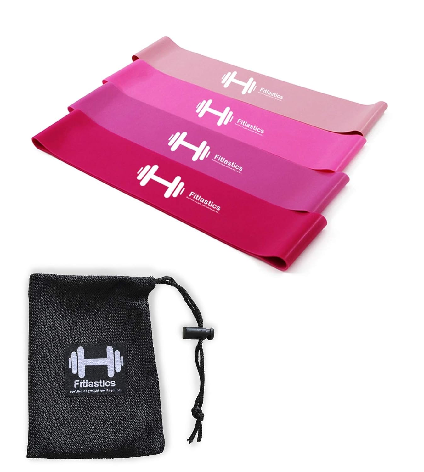 Fitlastics Resistance Loop Bands Set for Squats, Stretching, Strength Training Exercises, HIPS & Glutes Heavy Workouts for Men & Women