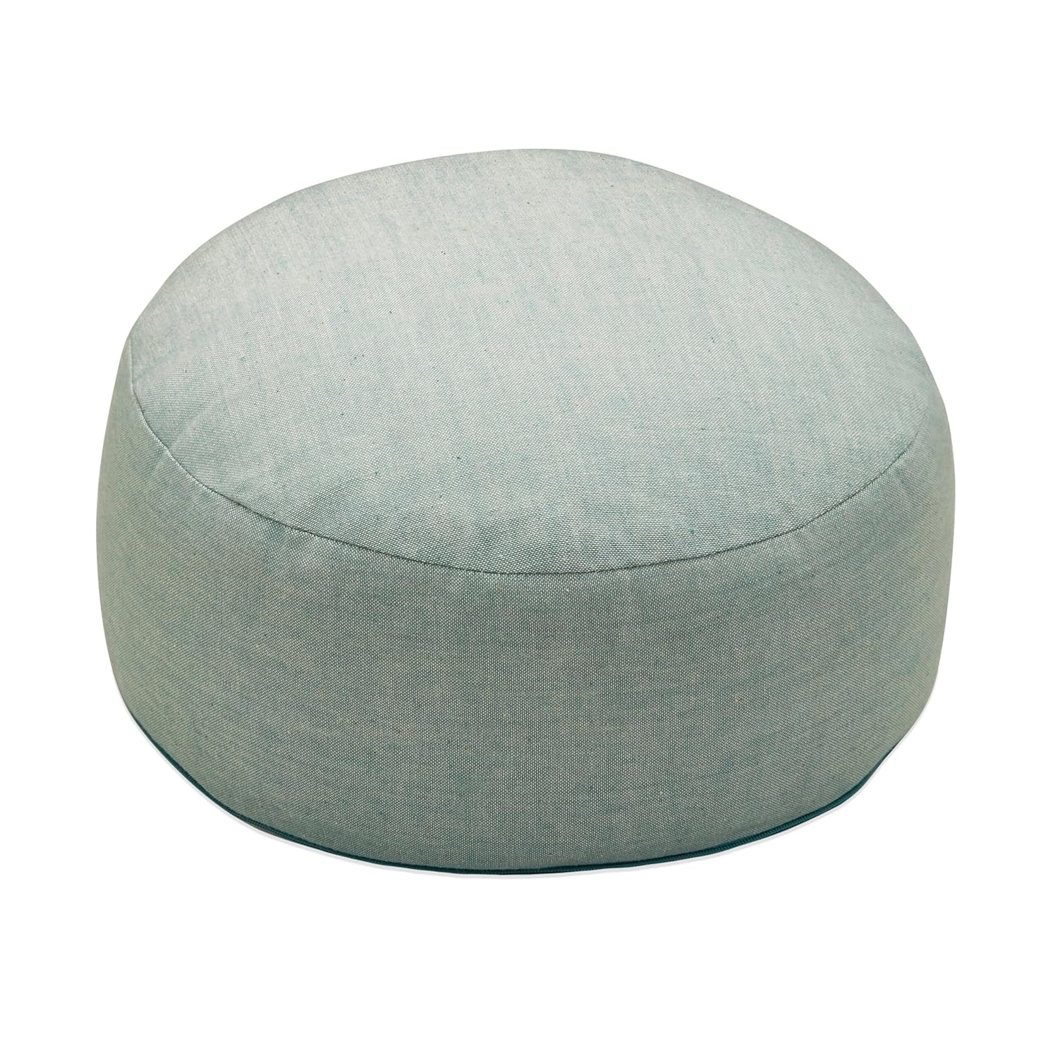 Sarveda Hi-Zafu Meditation Cushion Filled with Buckwheat Hulls | Misty Blue